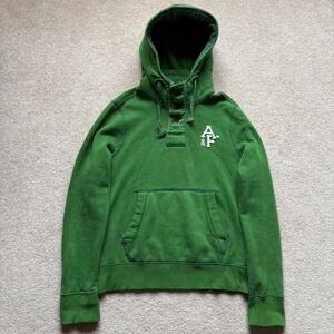 Abercrombie & Fitch Green Hooded Sweatshirt